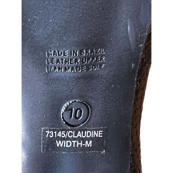 Bronx Claudine Square Toe Y2K W/Buckle Black Leather Heels Womens Size 10 NEW - Picture 9 of 10